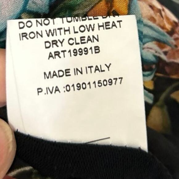 Bellambra Silk Blend Black Foral Babydoll Ruffle Hem Mini Dress XS Whimsigoth - Picture 15 of 15